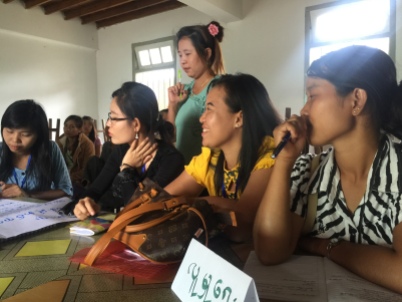 KNWO staff and other participants discuss women’s participation in social matters such as the peace process, at the 2016 Women Peace and Security Forum